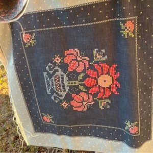 Vintage Cross Stitch Pillow project DIY 1990s